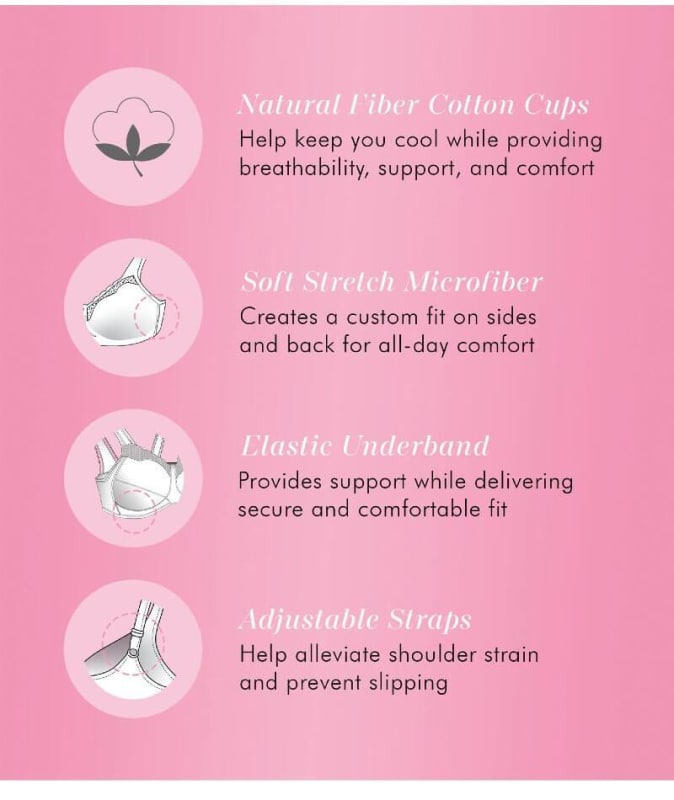 Exquisite Form Fully Cotton Soft Cup Bra With Lace - White Bras 