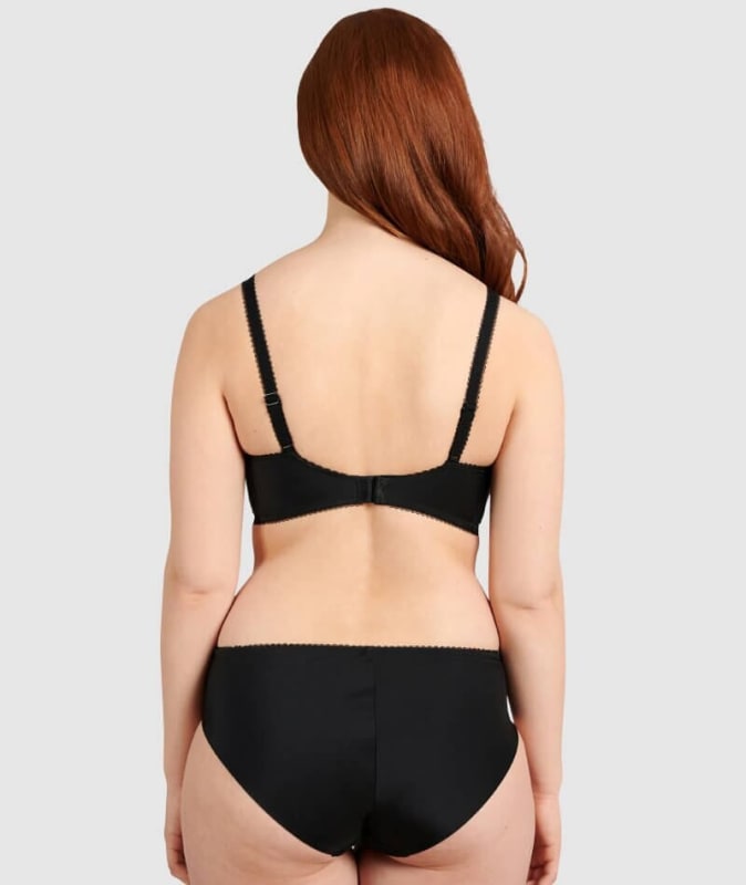 Sans Complexe Ariane Classic Lace & Microfiber Brief - Black Knickers 