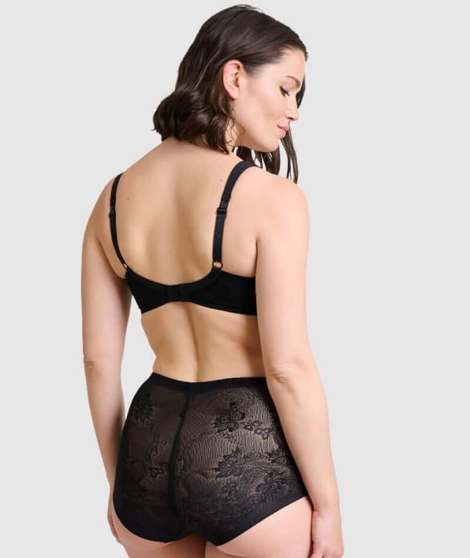 Sans Complexe Perfect Shape Wide Strap Underwired Minimiser Bra - Black Bras