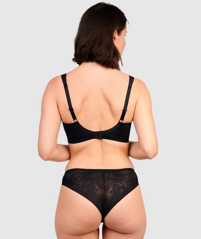 Sans Complexe Perfect Shape Wide Strap Wire-free Padded Bra - Black Bras 