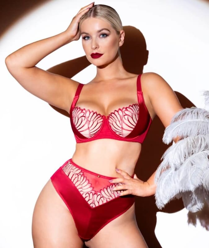 Scantilly Fallen Angel Balcony Bra - Garnet Red Bras
