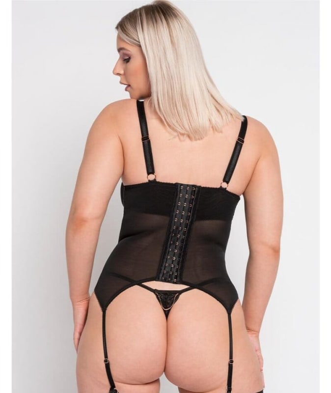 Scantilly Fascinate Plunge Basque - Black Bodysuits & Basques