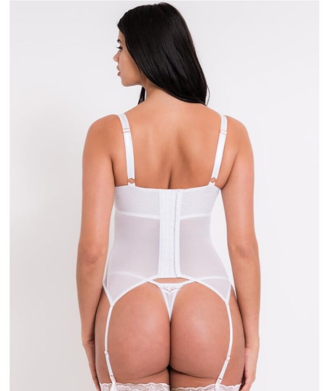 Scantilly Fascinate Plunge Basque - White Bodysuits & Basques