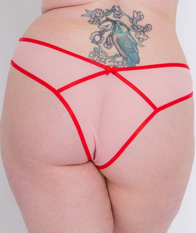 Scantilly Tantric Brazilian Brief - Pink/Red Knickers 