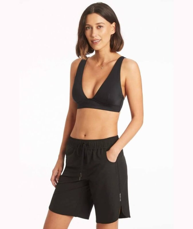 Sea Level Eco Essentials 9" Swim Boardshort- Black Swim 