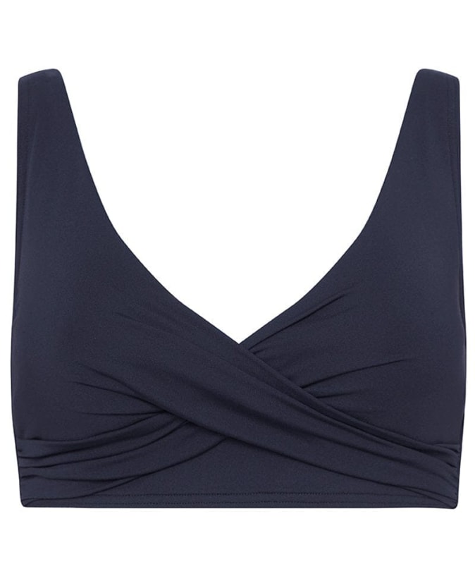 Sea Level Eco Essentials Cross Front Bikini Top - Night Sky Swim 