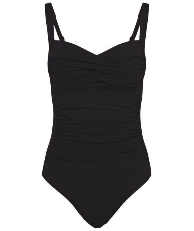 Sea Level Eco Essentials Twist Front A-DD Cup One Piece Swimsuit - Black Swim