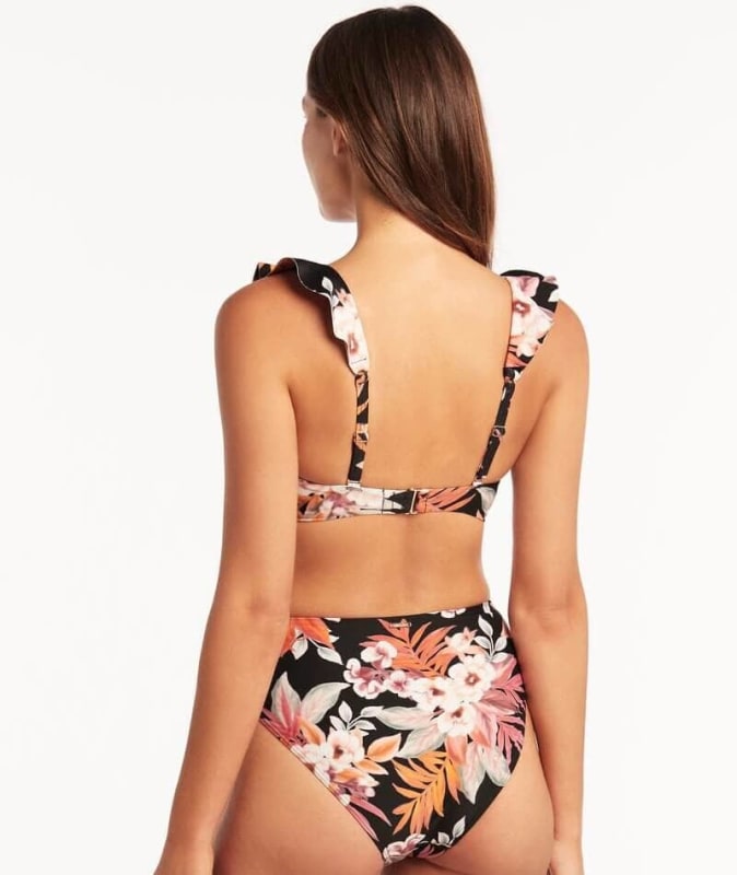 Sea Level Escape Retro High Waist Brief - Black Swim 