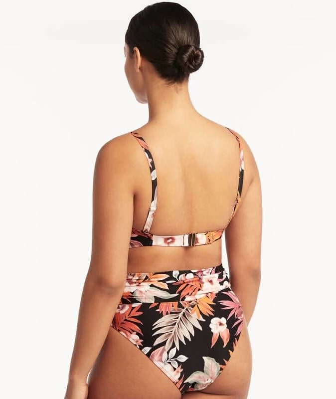Sea Level Escape Wrap High Waist Brief - Black Swim