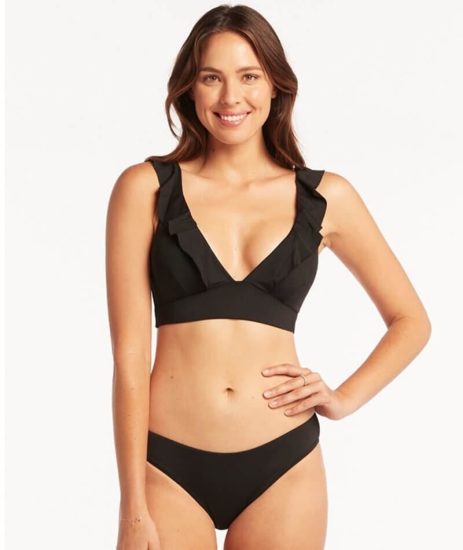 Sea Level Eco Essentials Hipster Bikini Brief - Black Swim 