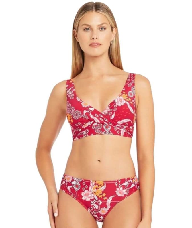 Sea Level Jardin High Leg Mid Rise Bikini Brief - Jardin Swim