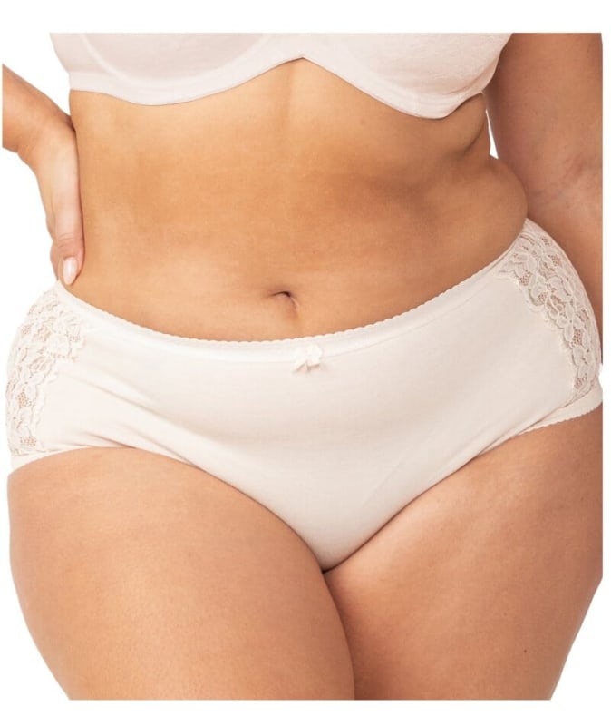 Triumph Cotton & Lace Full Brief - Body Beige Knickers