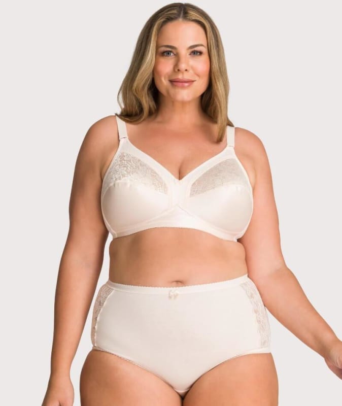 Triumph Kiss of Cotton Wire Free Bra - Fresh Powder Bras 