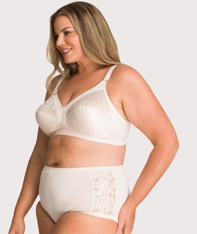 Triumph Kiss of Cotton Wire Free Bra - Fresh Powder Bras 