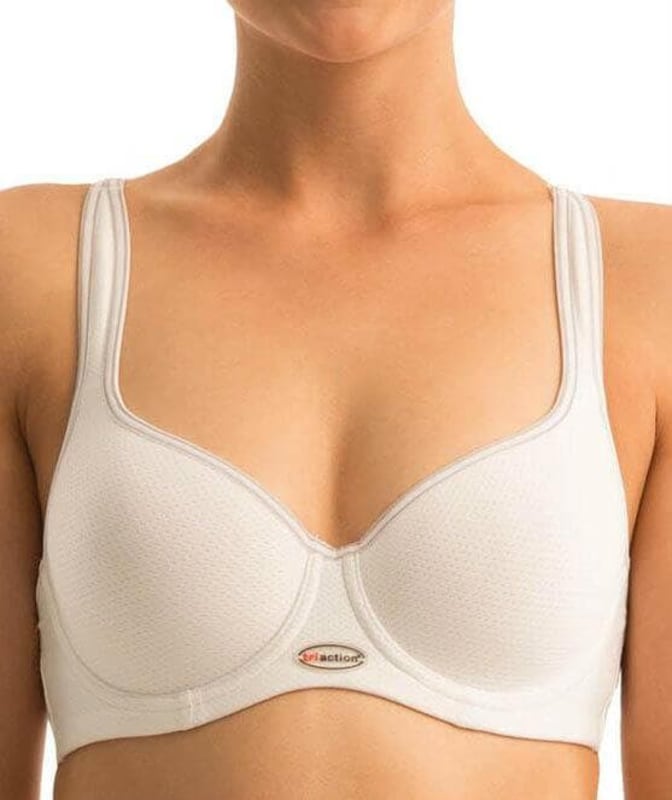 Triumph Triaction Racerback Sports Bra - White Bras 