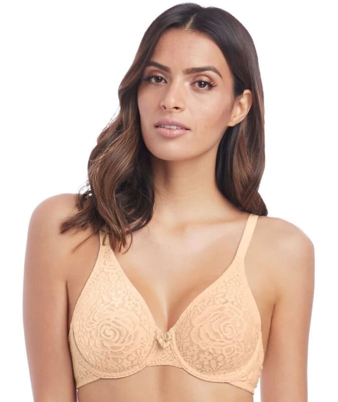 Wacoal Halo Lace Moulded Underwire Bra - Nude Bras