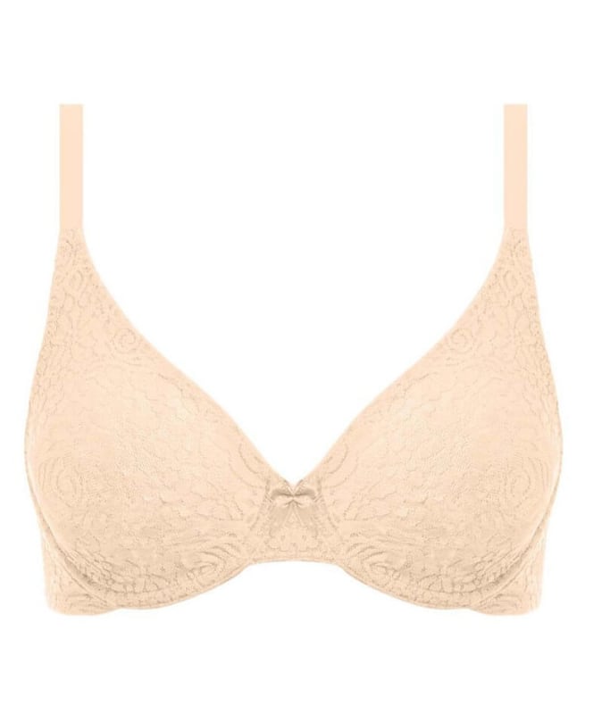 Wacoal Halo Lace Moulded Underwire Bra - Nude Bras